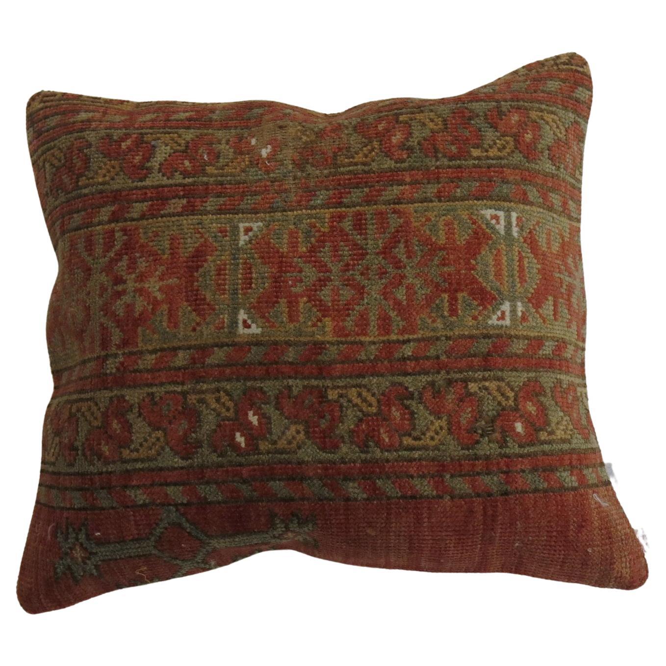 Pillow made from a 19th-century antique Ersari rug with cotton back and zipper closure.

Measures: 14'' x 16''.