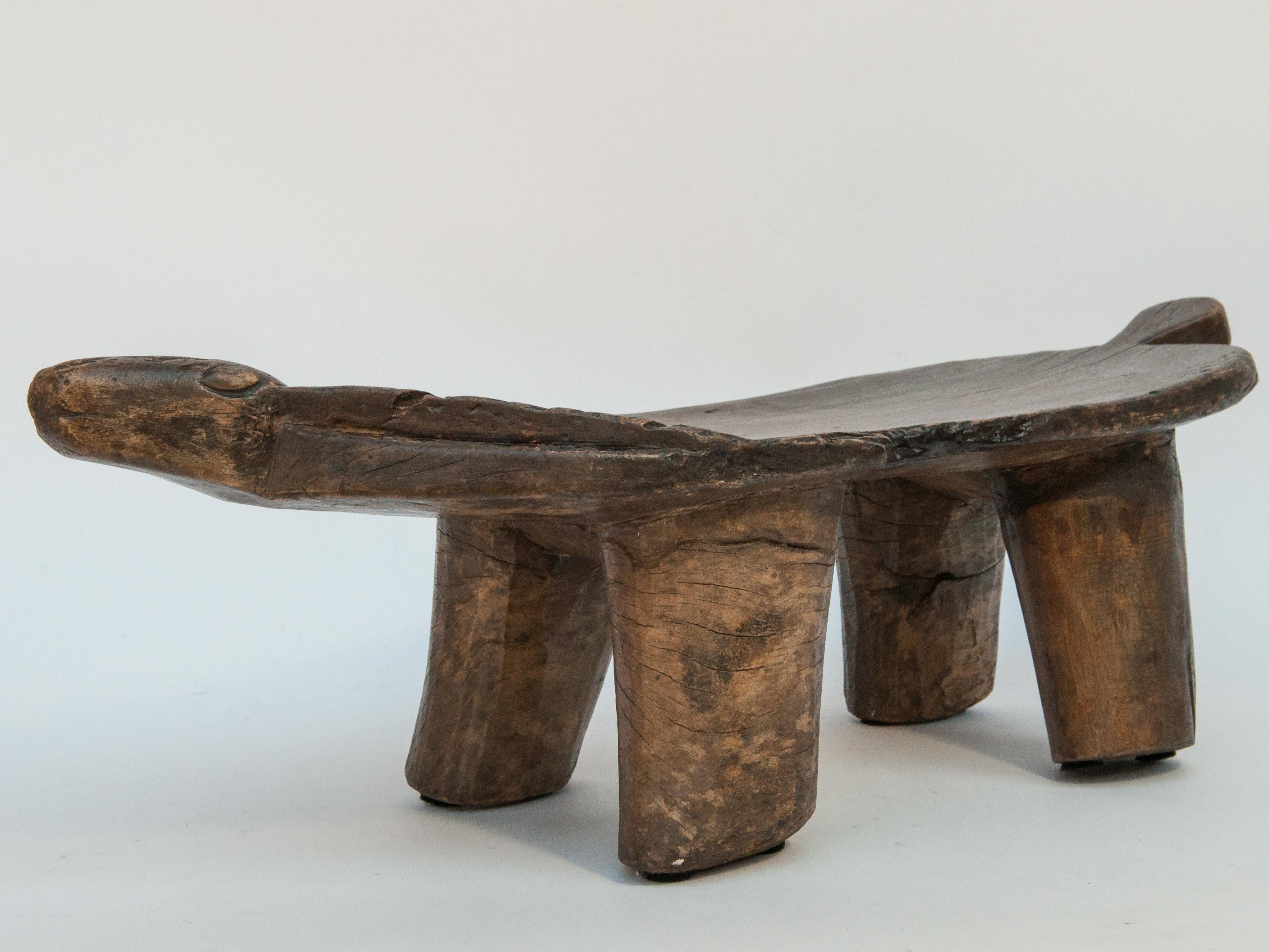 Small Tribal Wooden Stool, Animal Motif, Fulani of Niger, Mid-Late 20th Century 6