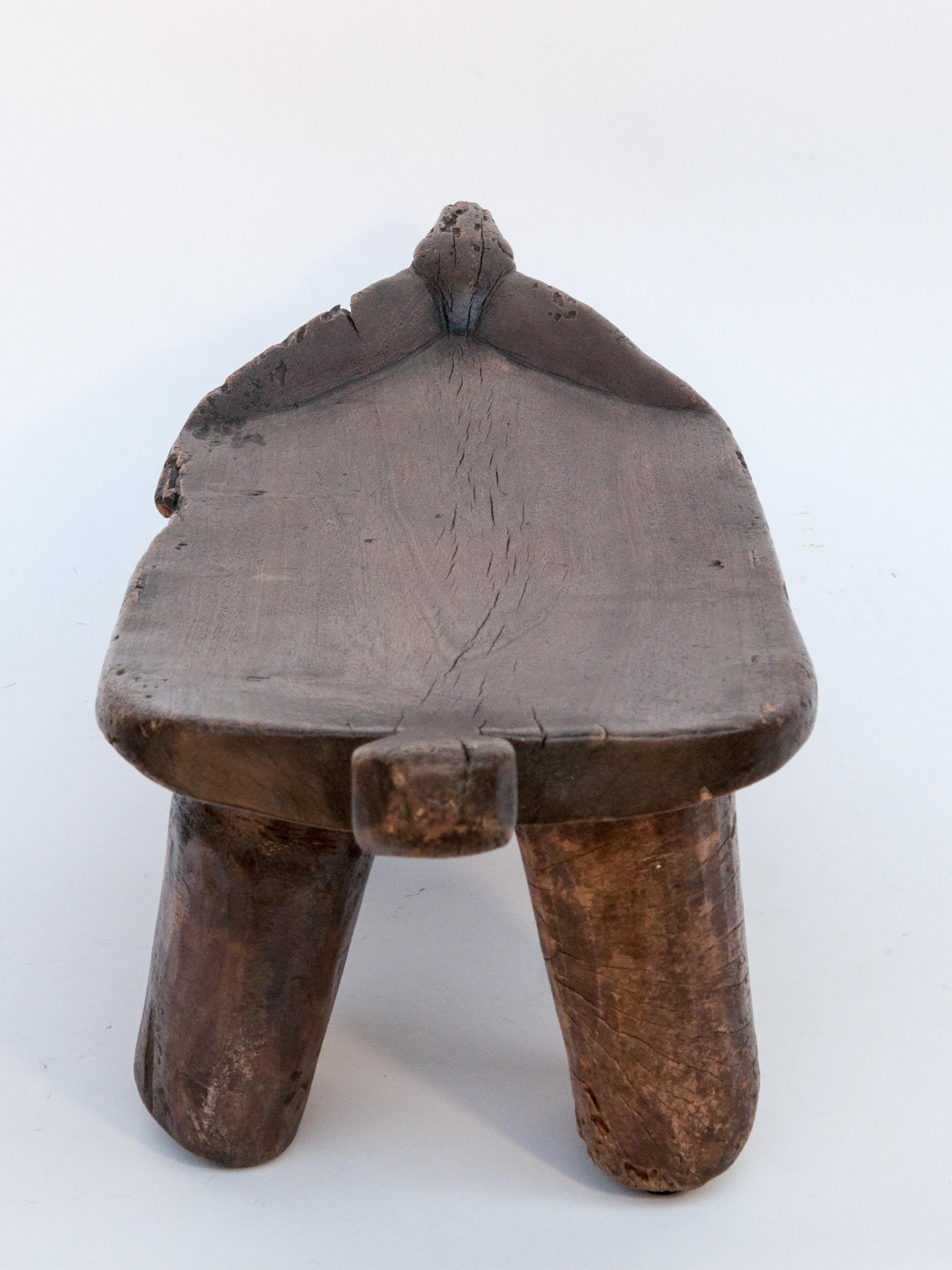 Small Tribal Wooden Stool, Animal Motif, Fulani of Niger, Mid-Late 20th Century 11