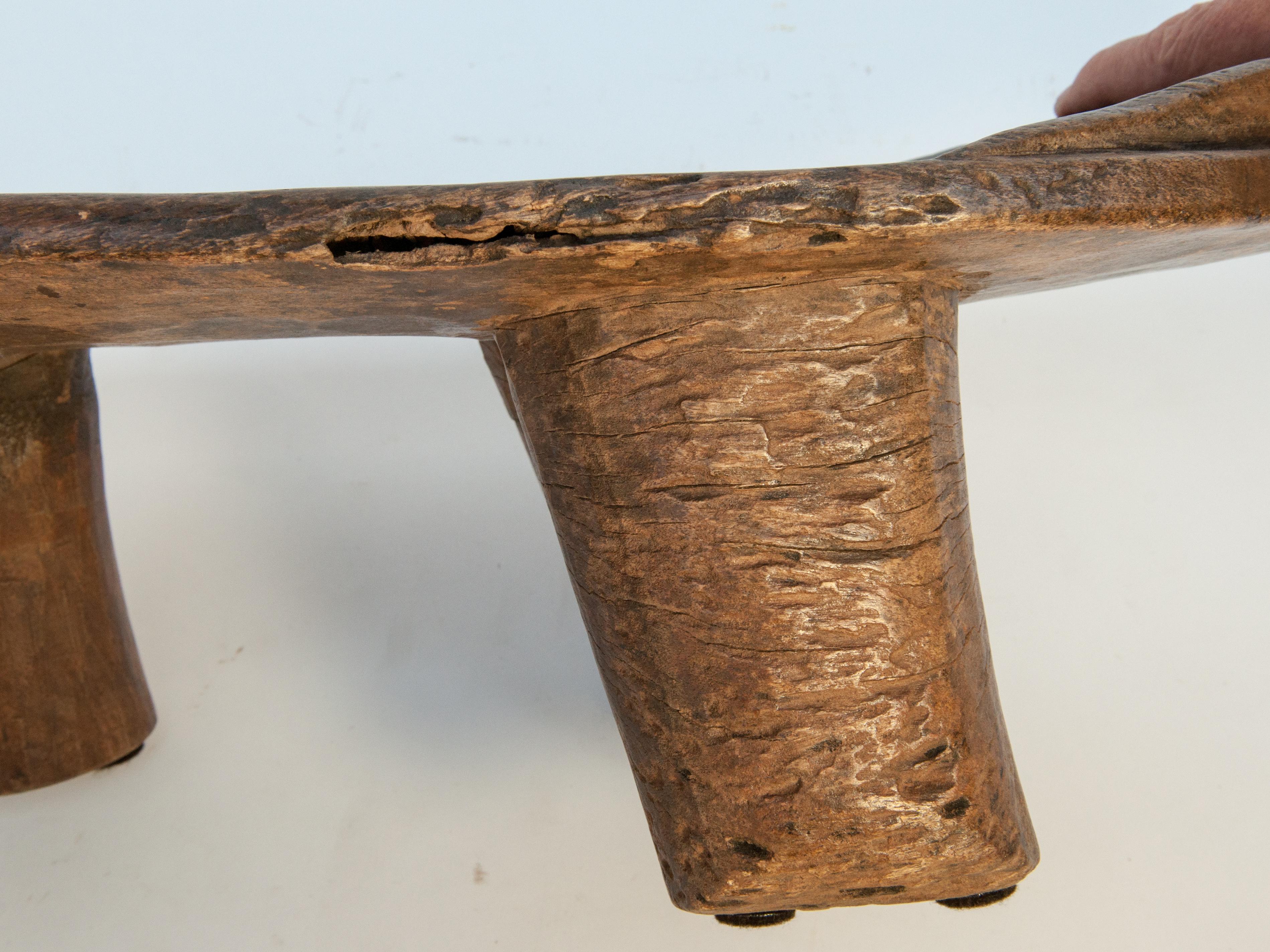 Small Tribal Wooden Stool, Animal Motif, Fulani of Niger, Mid-Late 20th Century 1