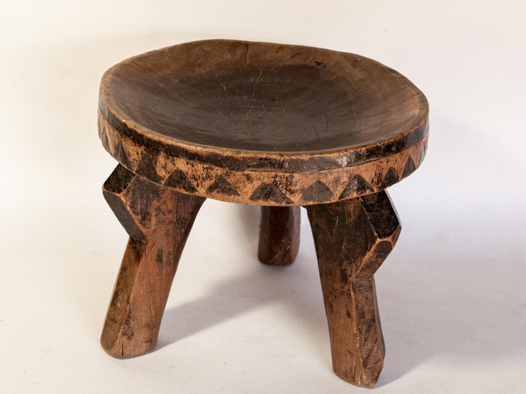 Small Tribal Wooden Stool from Tanzania, Mid20th Century at 1stDibs