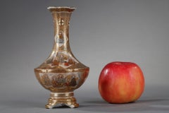 Small Tripod Satsuma Vase Decorated with the 18 Luohans, 19th Century