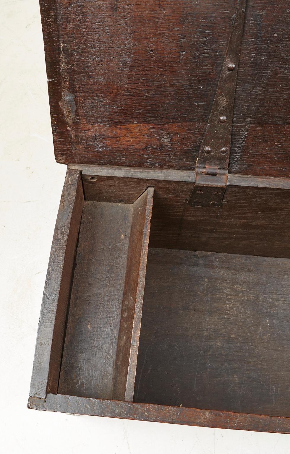 Small Tudor Oak Boarded Chest, Mid-16th Century, English, circa 1540-1560 8