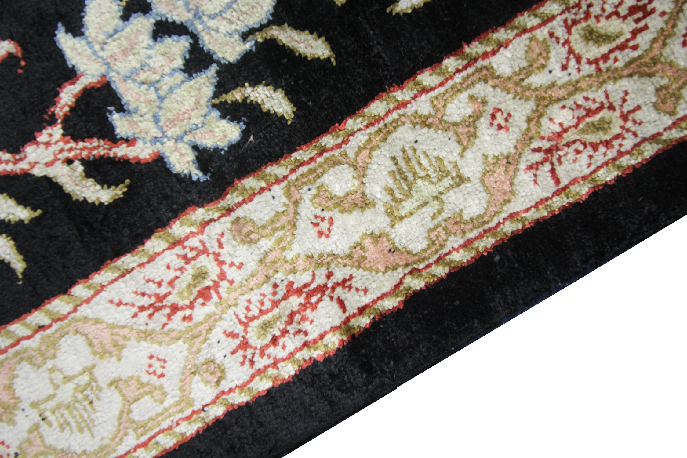 Small Turkish Silk Rug, Handmade Carpet Oriental Rug Tree of Life For Sale 1