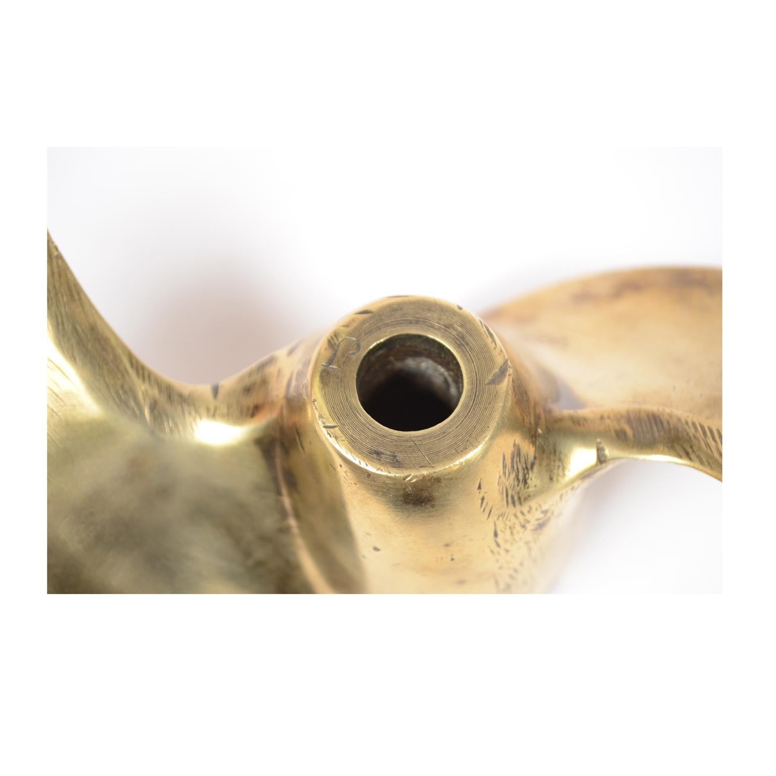 Small Two-Bladed Bronze Propeller with Base 5