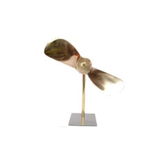 Small Two-Bladed Bronze Propeller with Base