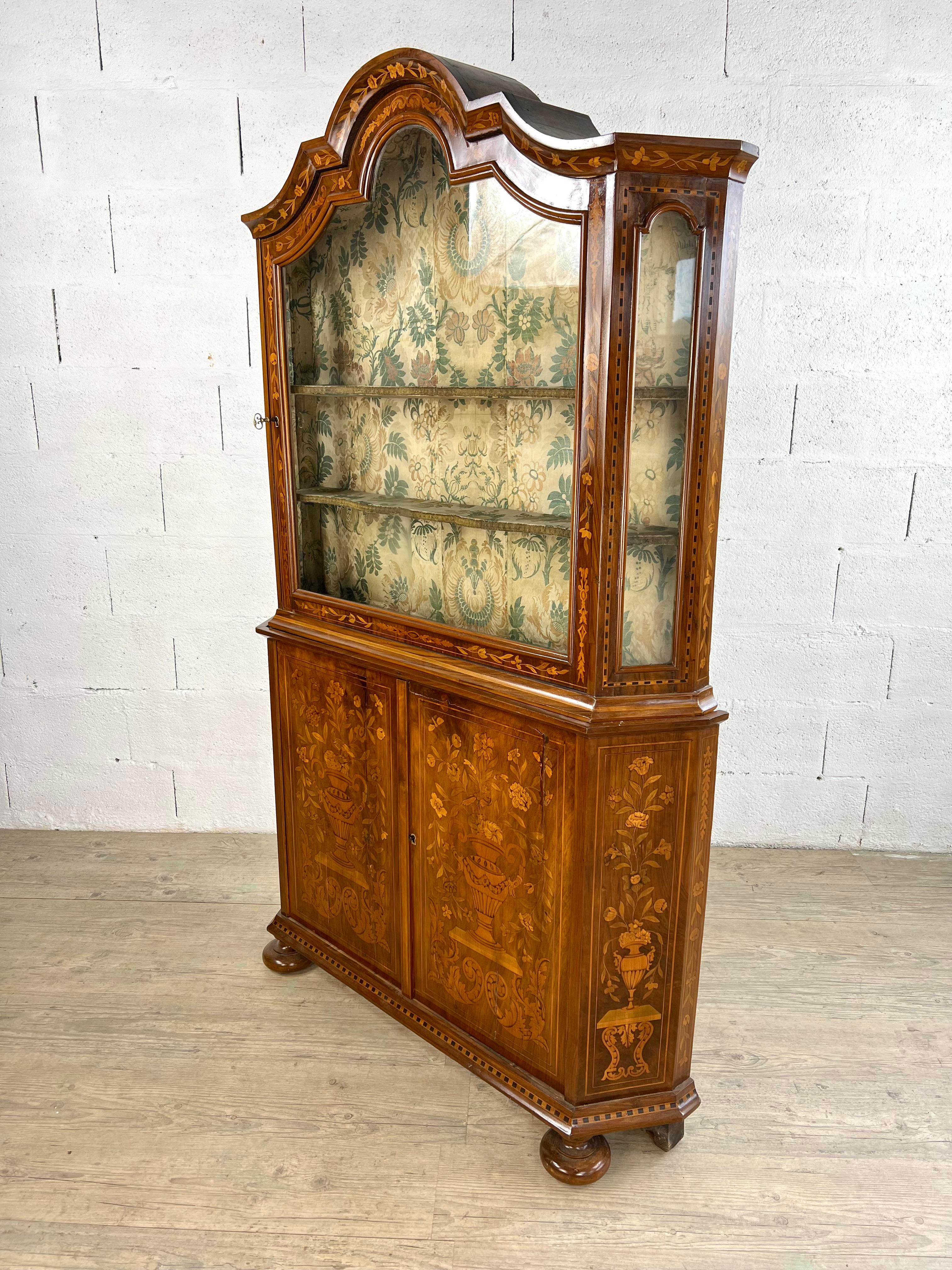 Napoleon III Small Two-body Dresser In Inlaid Wood For Sale