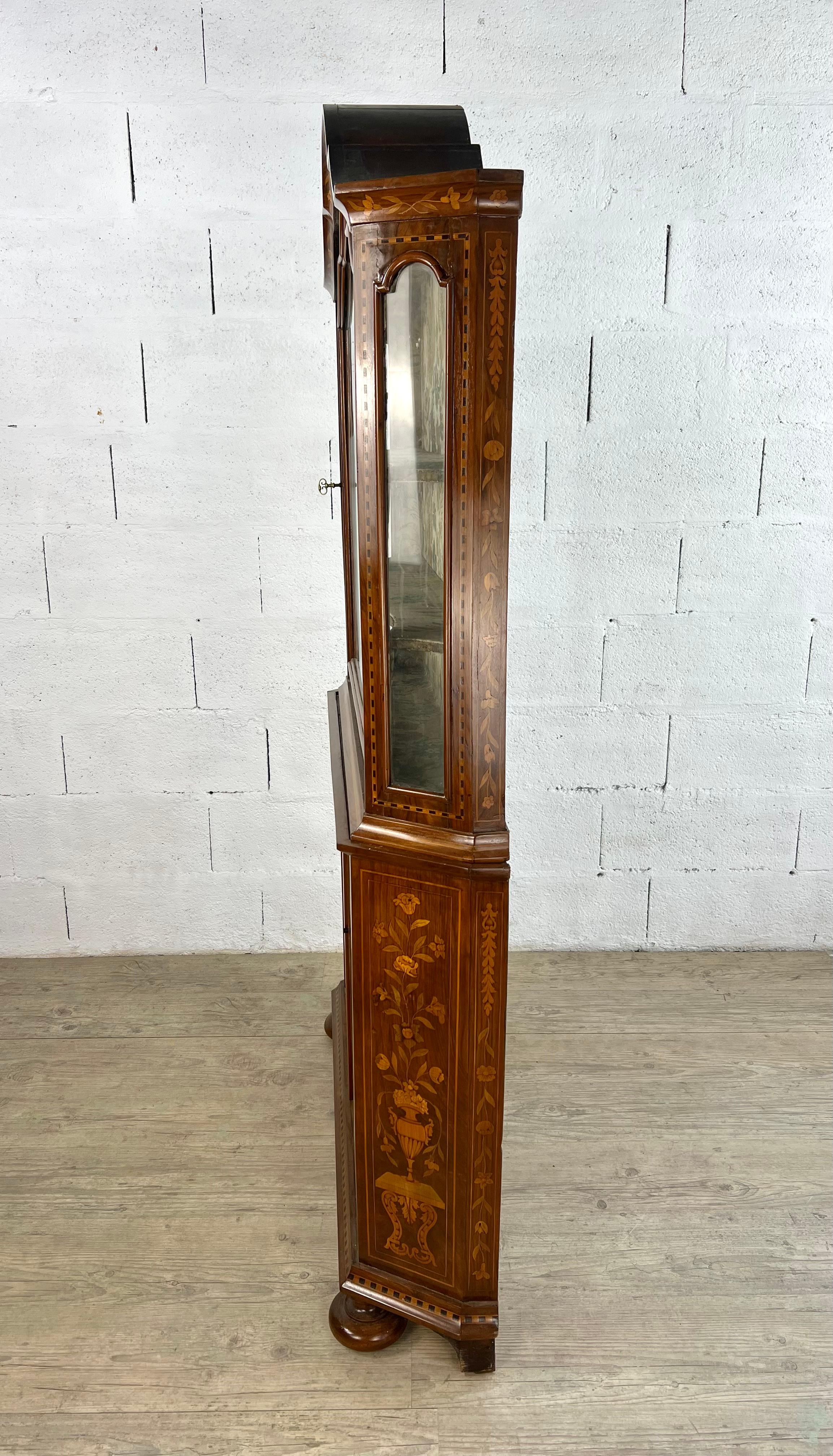 Marquetry Small Two-body Dresser In Inlaid Wood For Sale