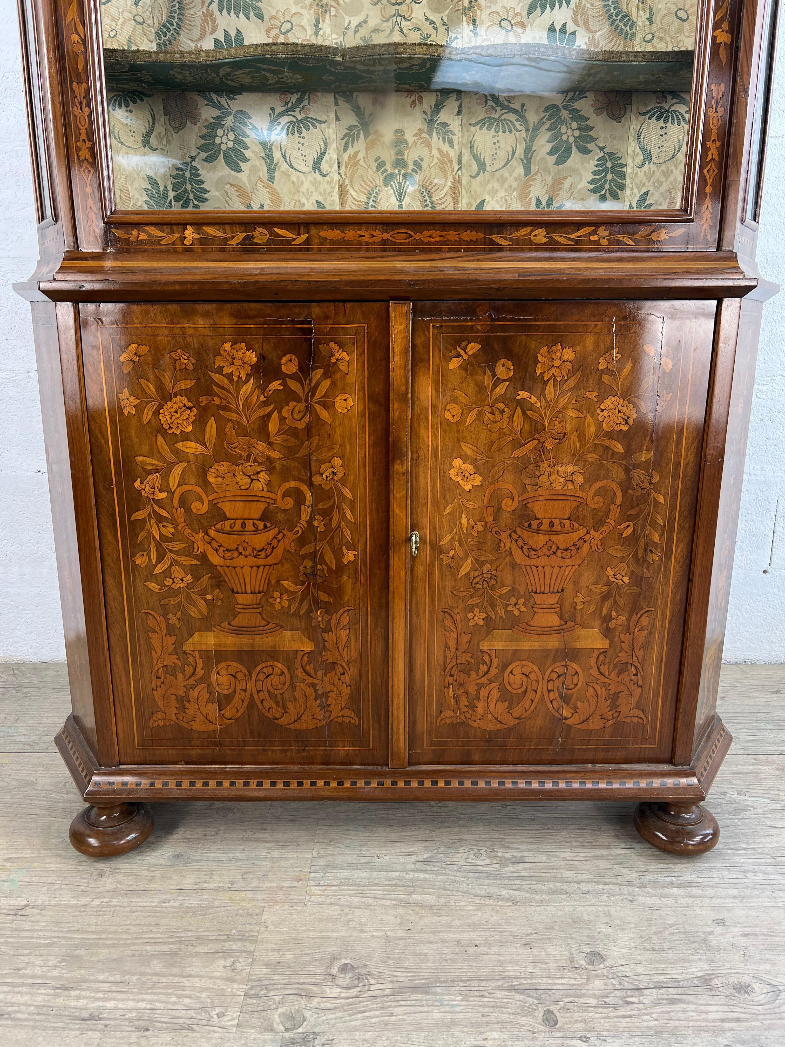 Small Two-body Dresser In Inlaid Wood In Good Condition For Sale In PARIS, FR