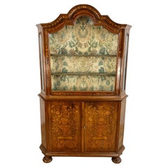 Antique Small Two-body Dresser In Inlaid Wood