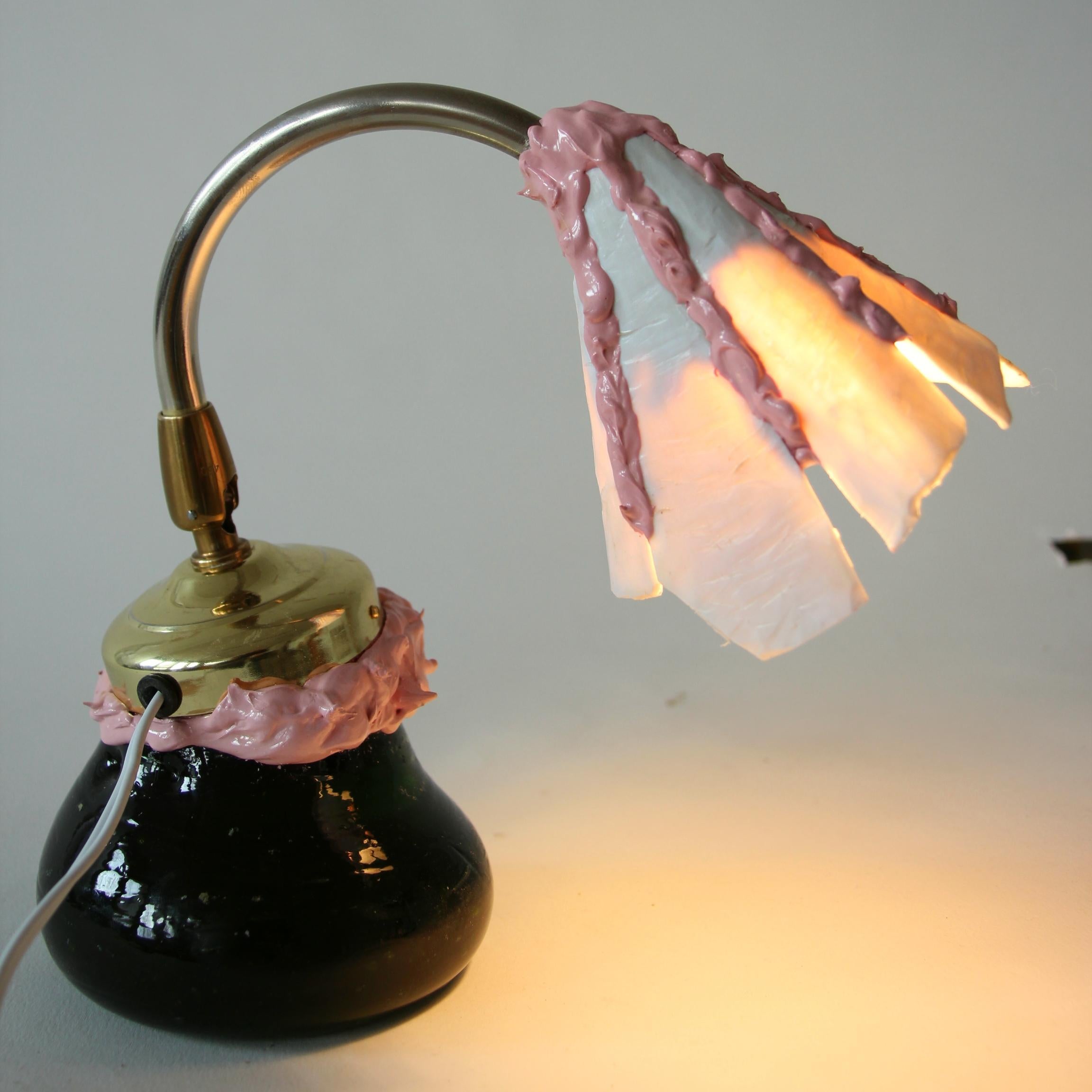Small Unique Table Lamp from Found Objects by Designer Teemu Salonen, in Stock 2