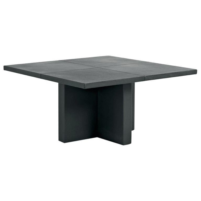 Small Upholstered Leather Table Customizable For Sale