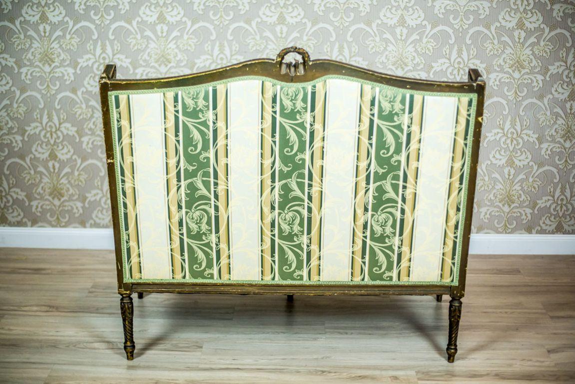 Upholstery Small Upholstered Sofa from the Late 19th Century For Sale