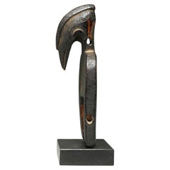 Small Used Senufo Bird Beak Face Weaving Heddle Pulley, Ivory Coast Africa