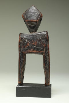 Small Used Senufo Bird Faced Weaving Heddle Pulley, Ivory Coast Africa I