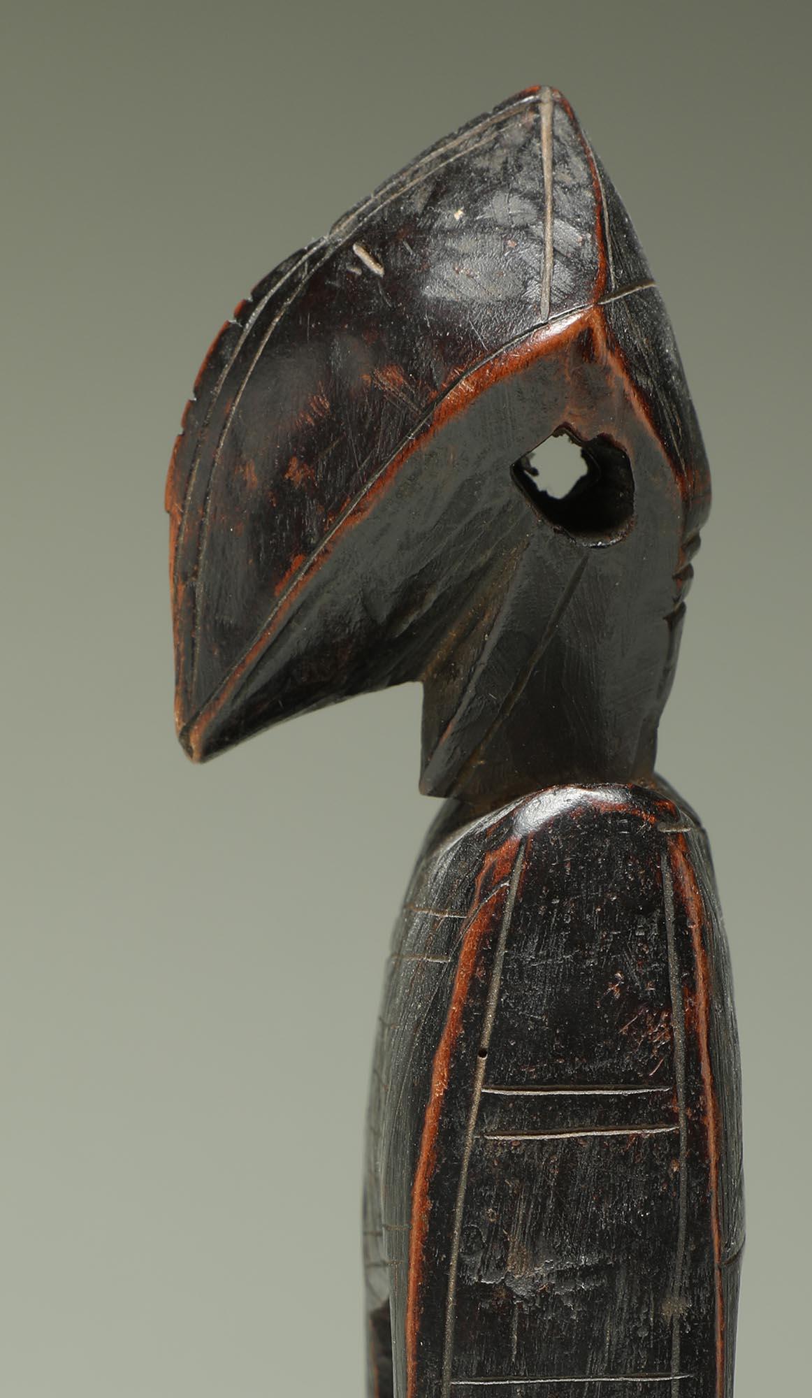 20th Century Small Used Senufo Bird Faced Weaving Heddle Pulley, Ivory Coast Africa I For Sale