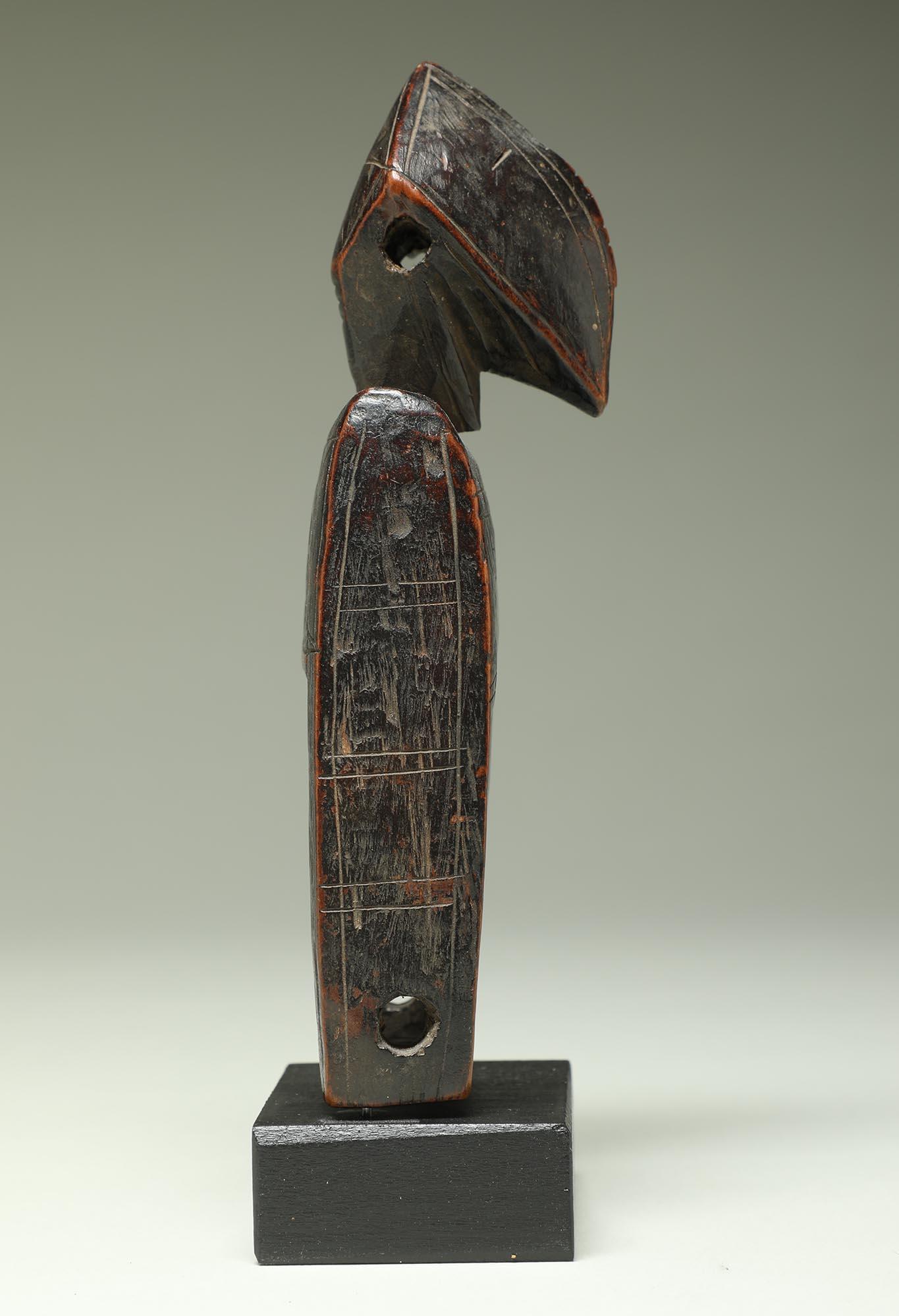 Small Used Senufo Bird Faced Weaving Heddle Pulley, Ivory Coast Africa I For Sale 1