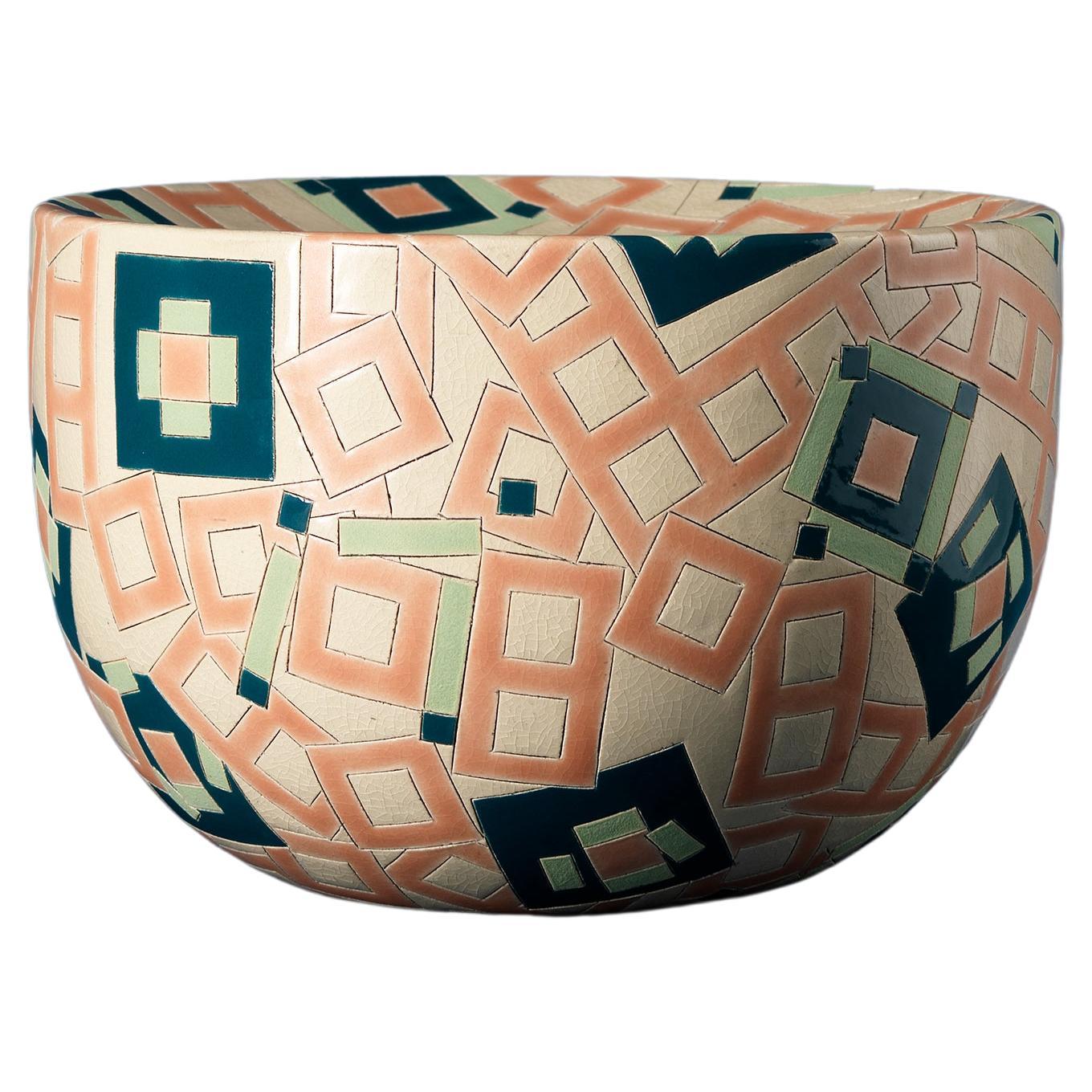 Small Vase Form VII, Inspired by Kirkcaldy Patterns by Frances Priest