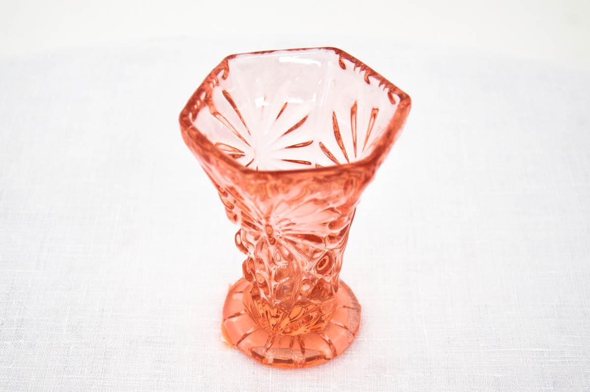European Small Vase of Colored Glass