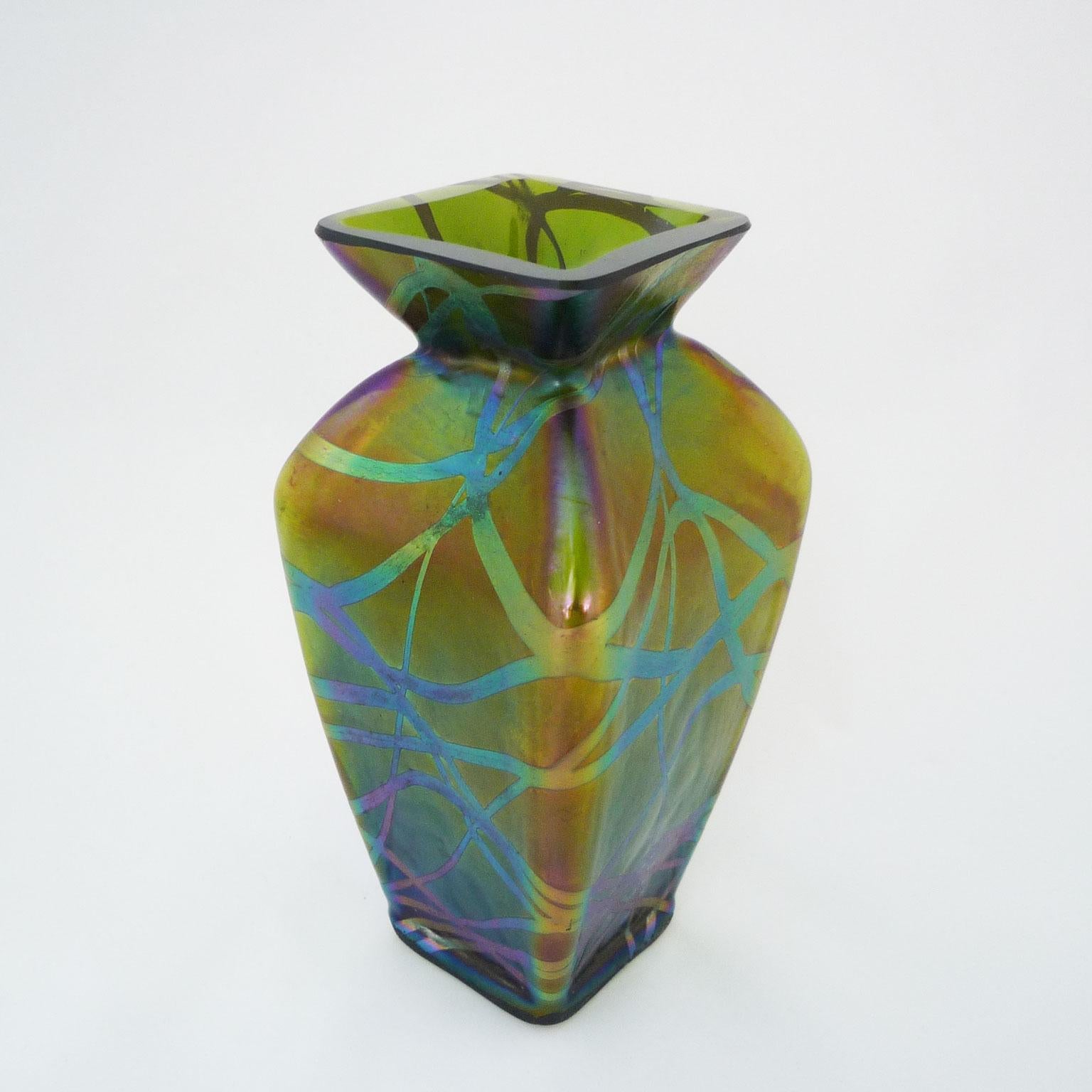 Art Glass Small vase Palme König, Art Nouveau, circa 1910