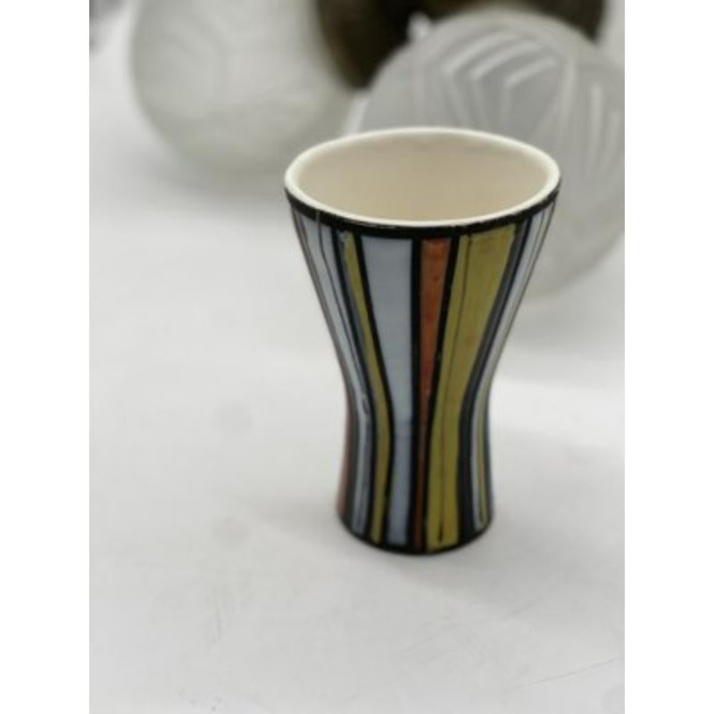 French Small Vase with Pyjama Decoration by Roger Capron for Vallauris, 1960s For Sale