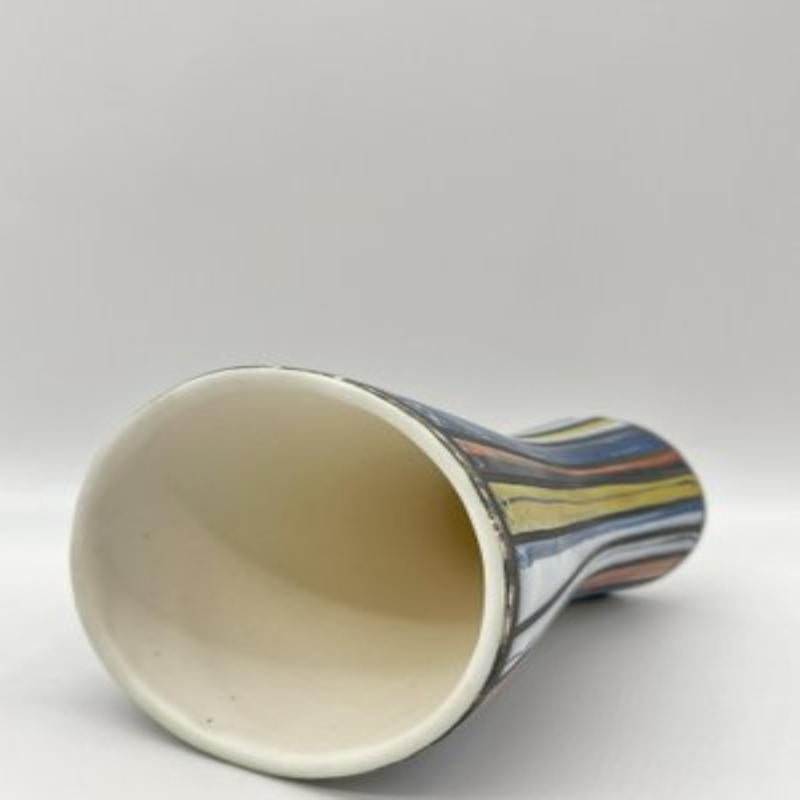 20th Century Small Vase with Pyjama Decoration by Roger Capron for Vallauris, 1960s For Sale