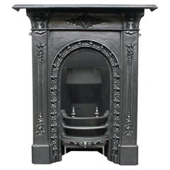 Small Victorian Cast Iron Bedroom Combination Fireplace and Hearth