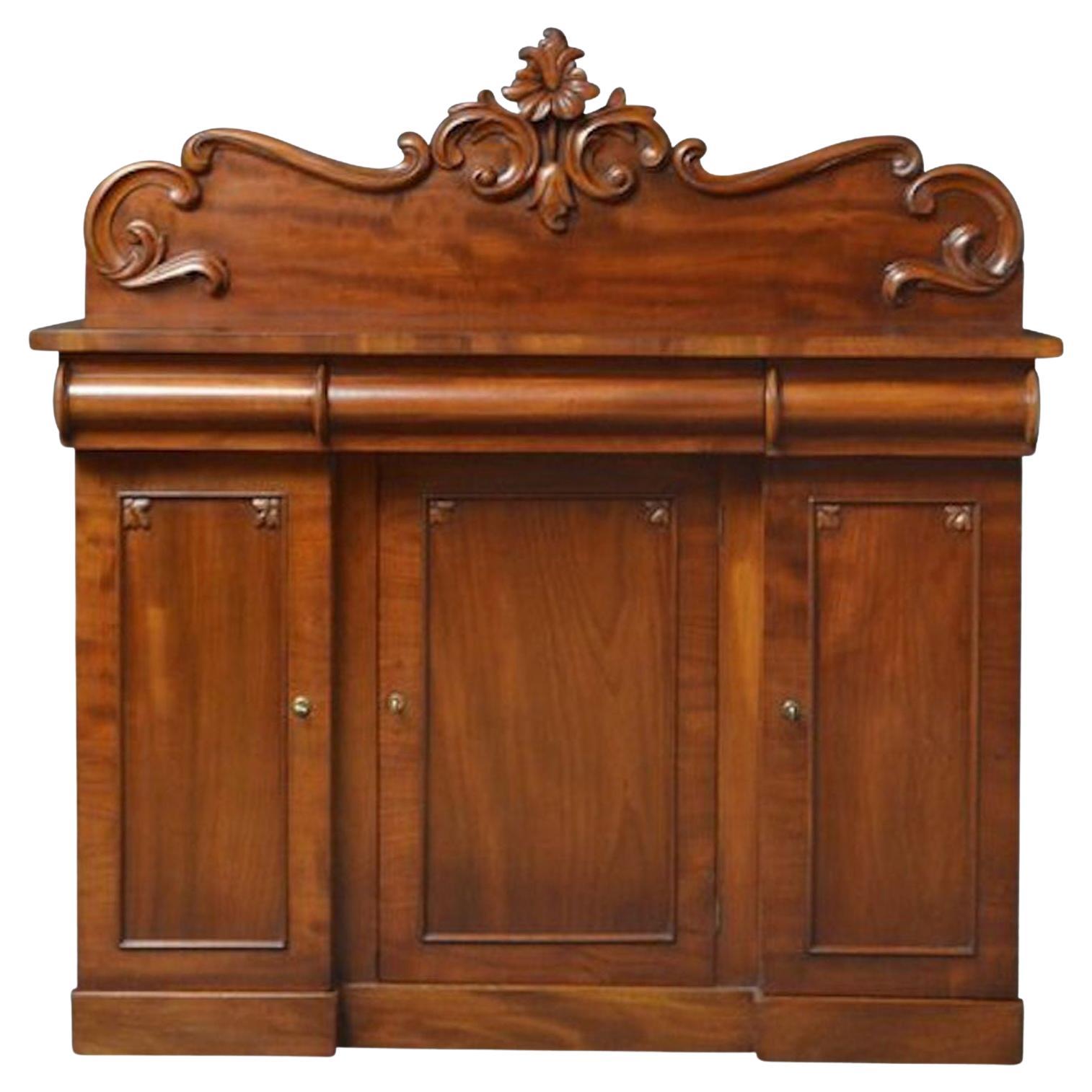 Small Victorian Mahogany Sideboard For Sale