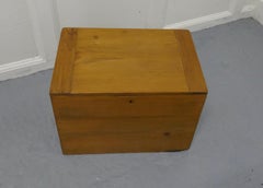 Small Victorian Pine Stationary Box or Treasure Chest