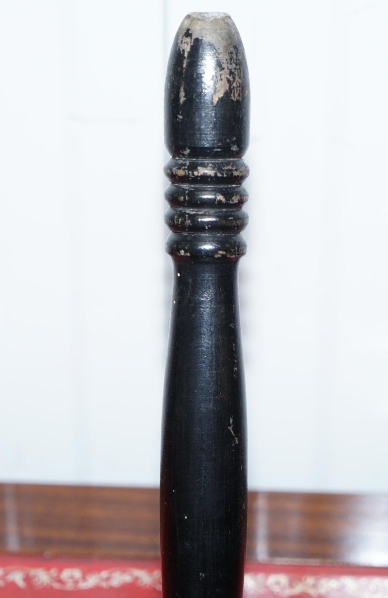 Small Victorian Rare Scottish Thistle Stool Carved Motto Wha Daur