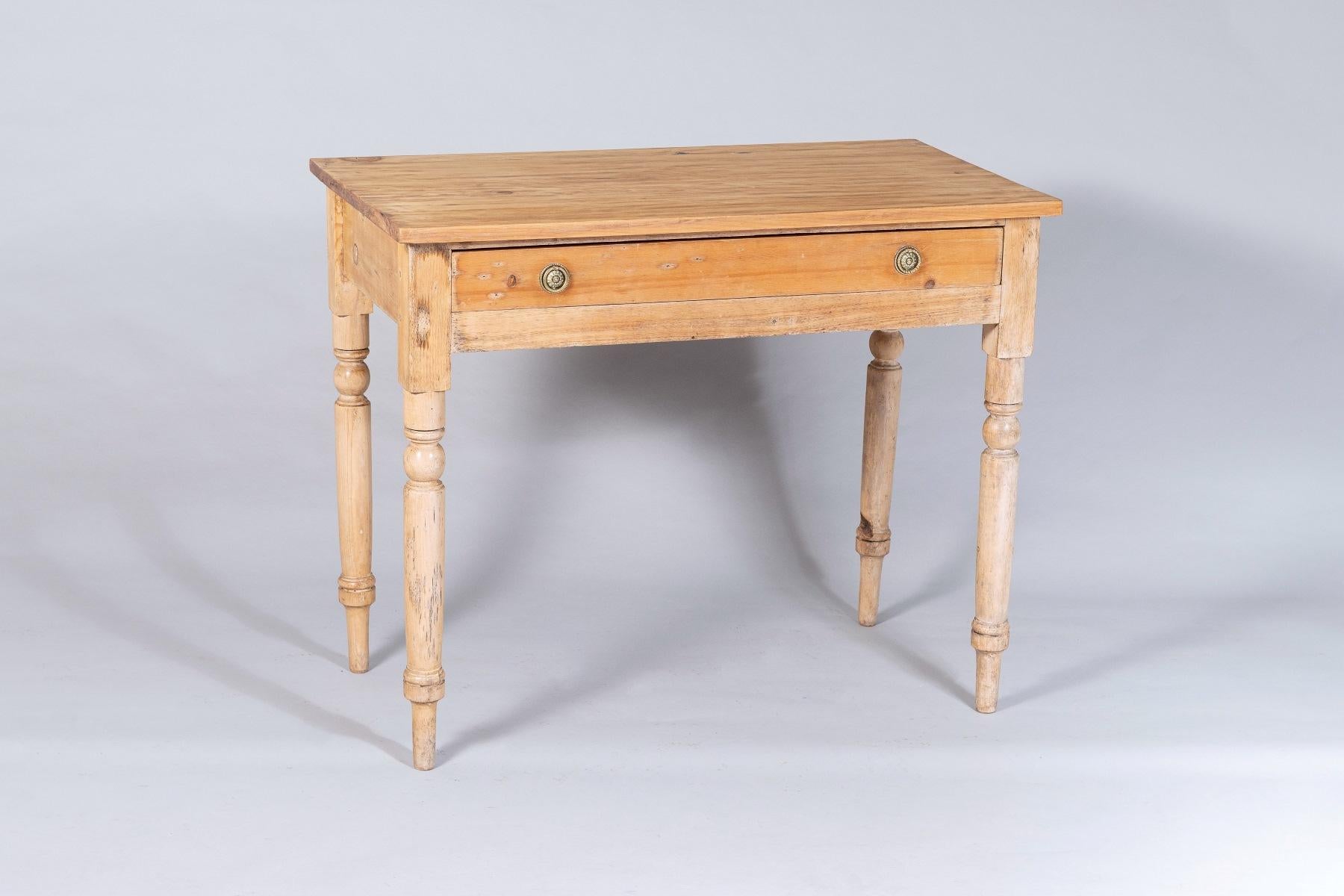 small pine console table