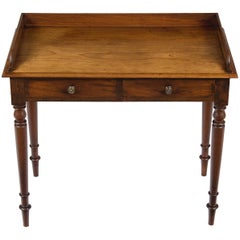 Antique Small Victorian Side Desk or Washstand with Drawers in Mahogany