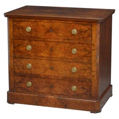 Small Victorian Walnut Chest of Drawers
