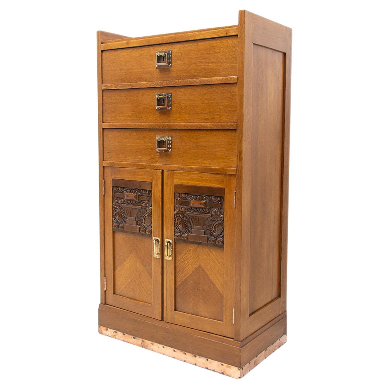 Small Viennese Secession Chest of Drawers, 1910