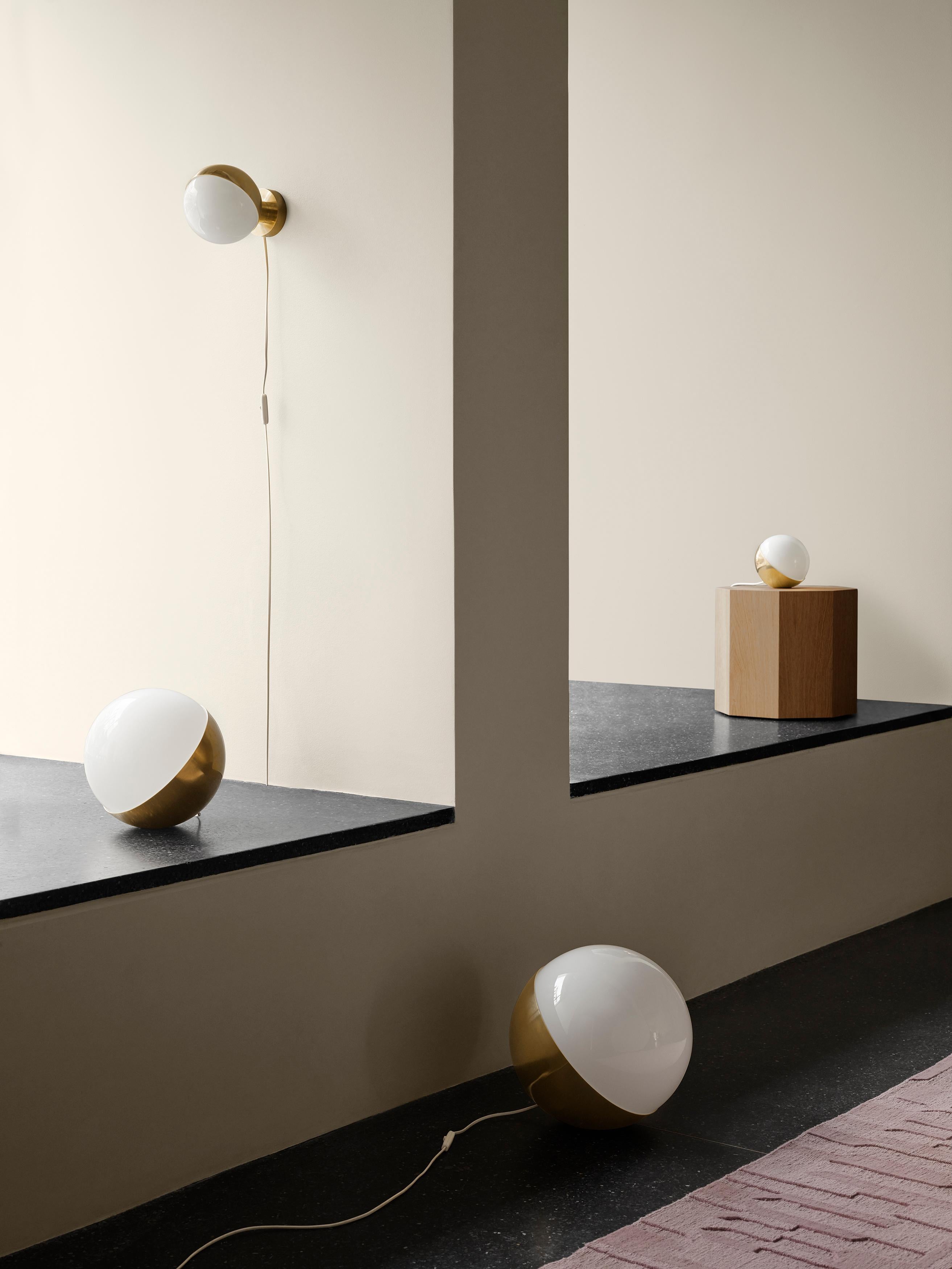 Contemporary Small Vilhelm Lauritzen 'VL Studio' Brass and Glass Table Lamp for Louis Poulsen For Sale