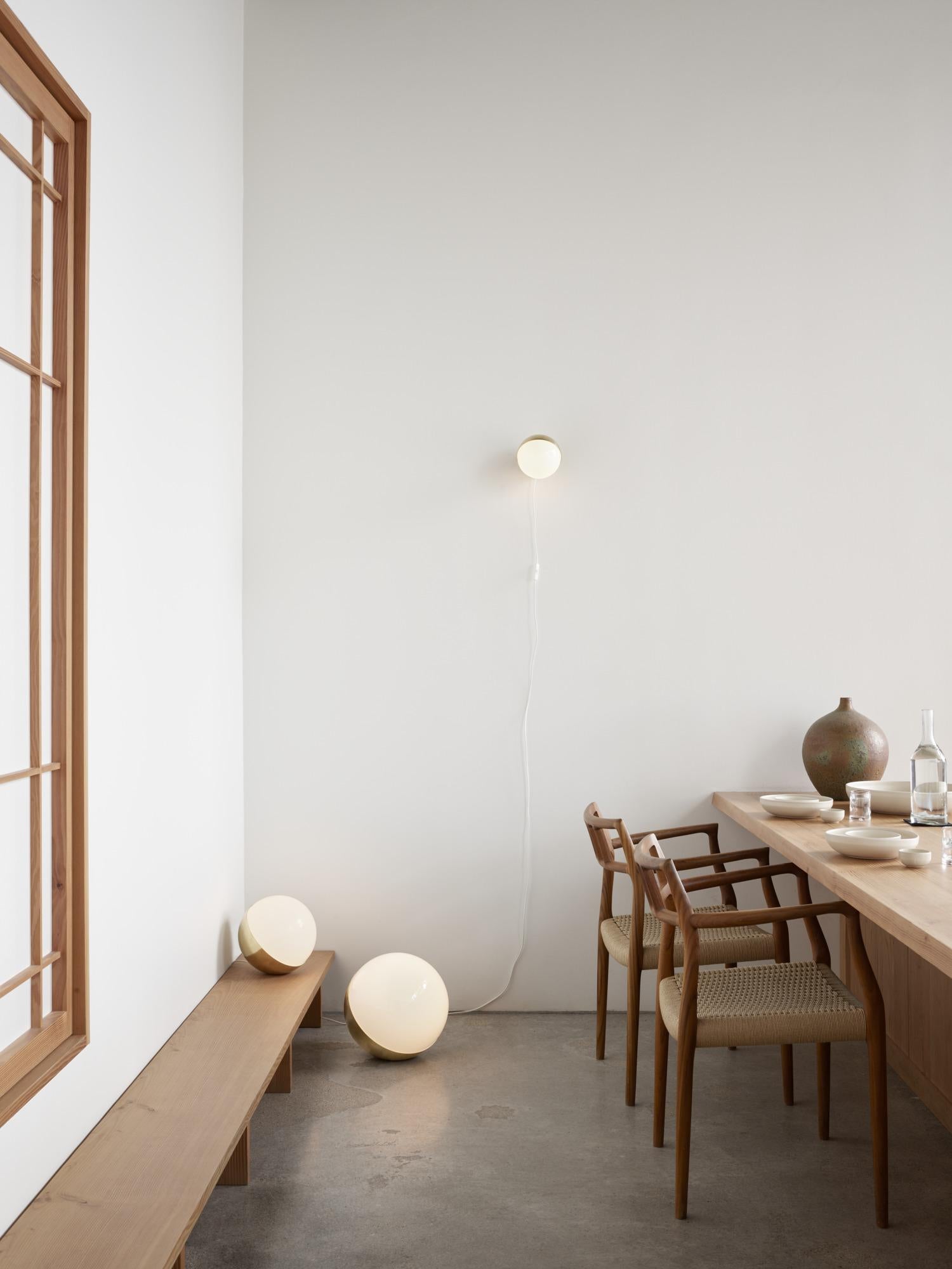 Opaline Glass Small Vilhelm Lauritzen 'VL Studio' Metal and Glass Table Lamp for Louis Poulsen For Sale
