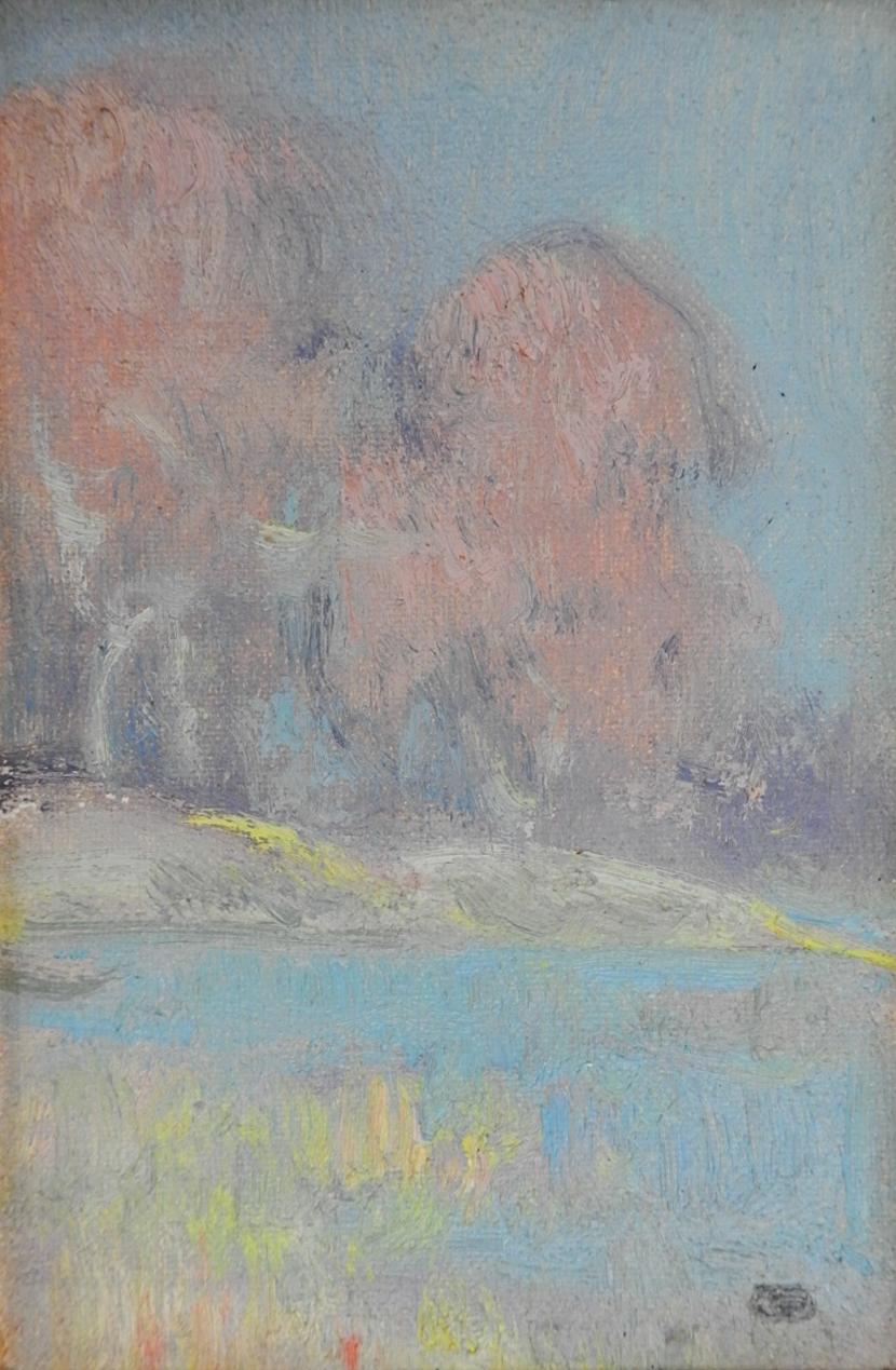Arts and Crafts Petite peinture de paysage impressionniste Dawson Watson, 1933 en vente
