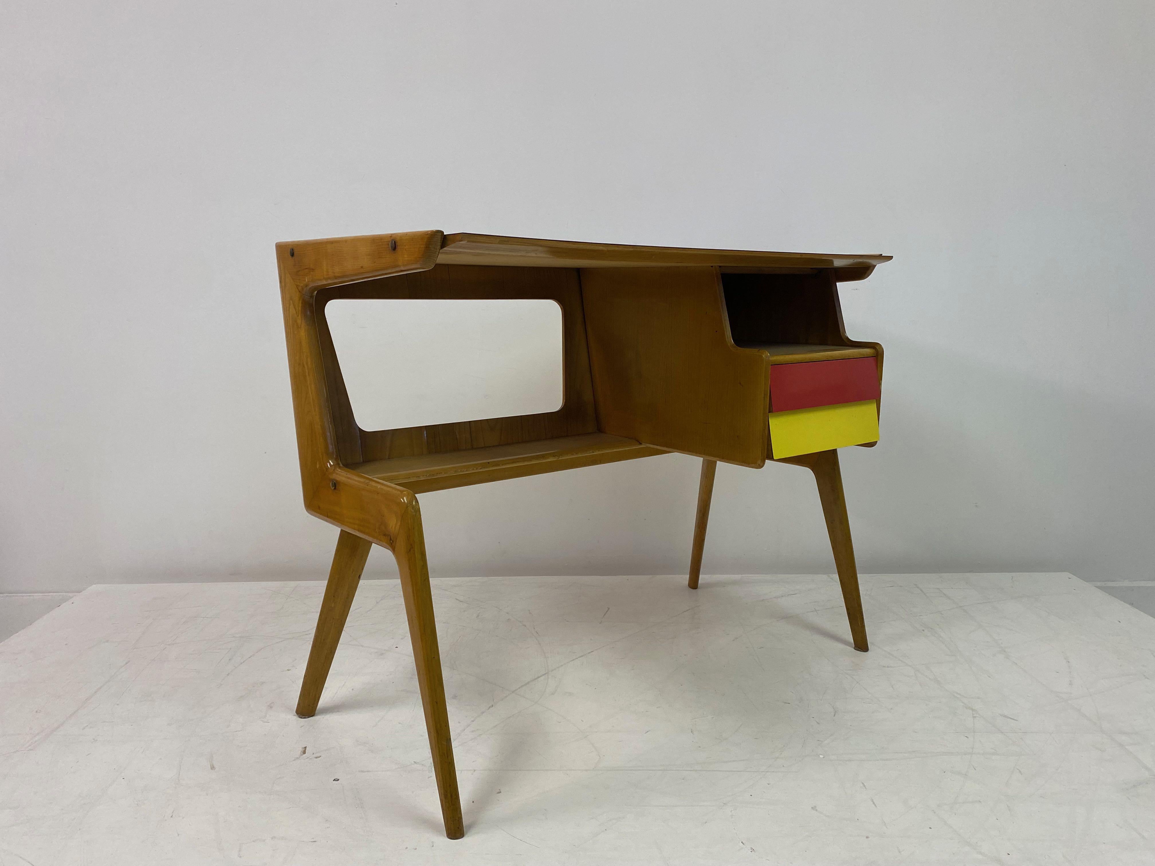 Formica Small Vintage 1950s Italian Desk For Sale