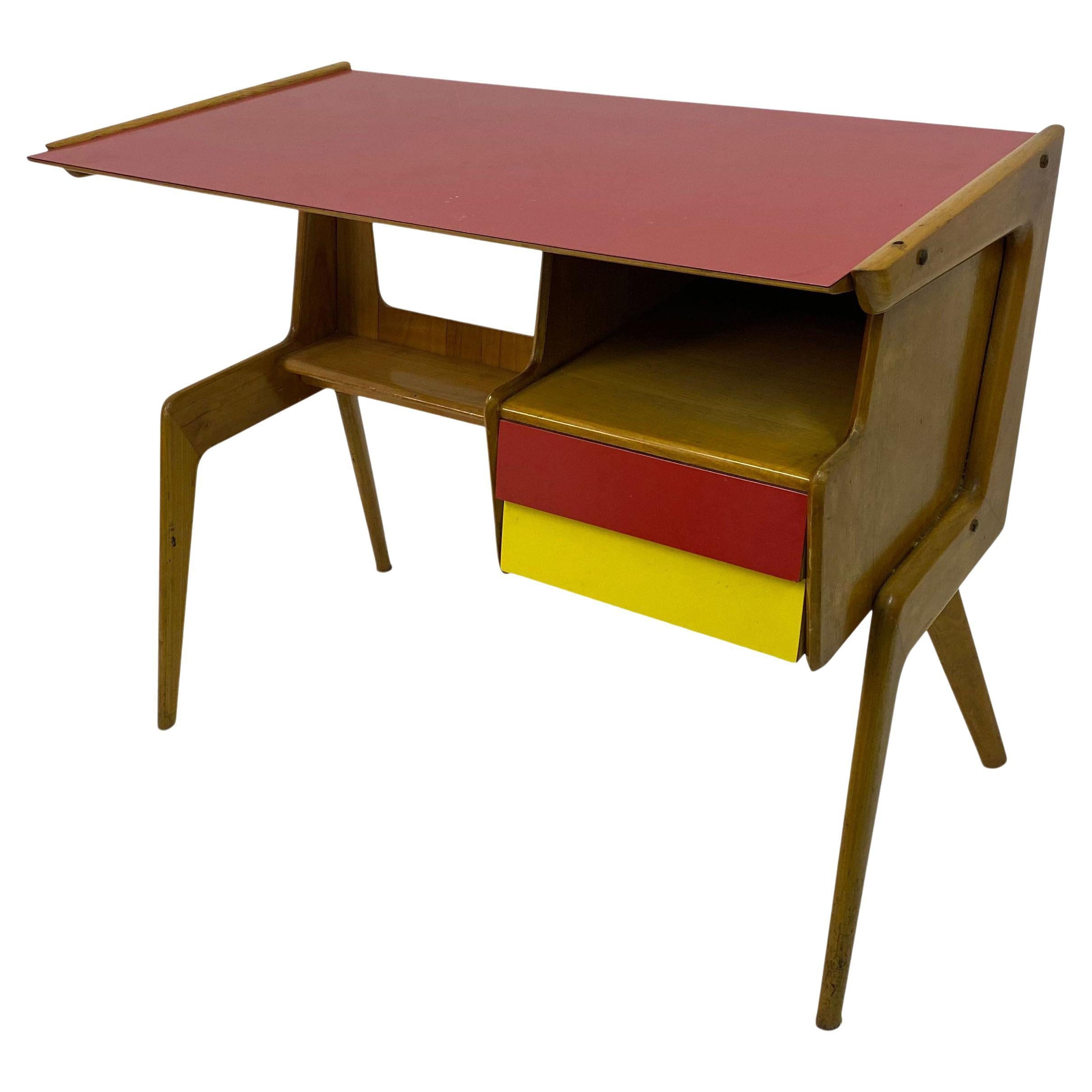 Small Vintage 1950s Italian Desk For Sale
