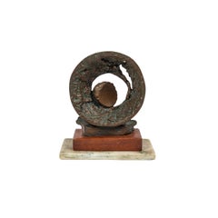 Small Vintage Abstract Bronze Sculpture