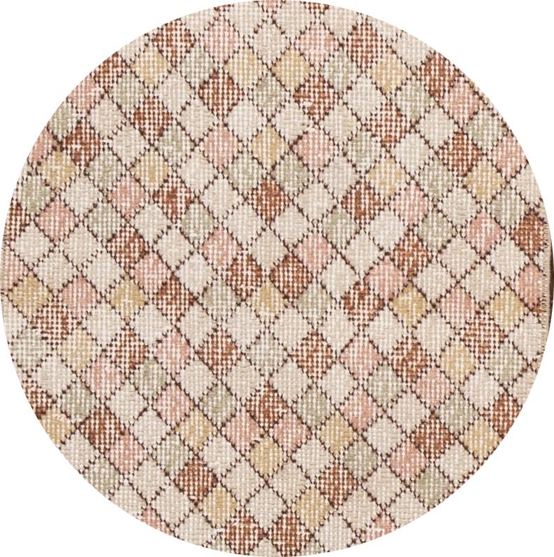 Beautiful vintage Turkish Art Deco runner rug, hand-knotted wool with a multi-color field in a gorgeous all-over geometric design,

This rug measures: 1'07