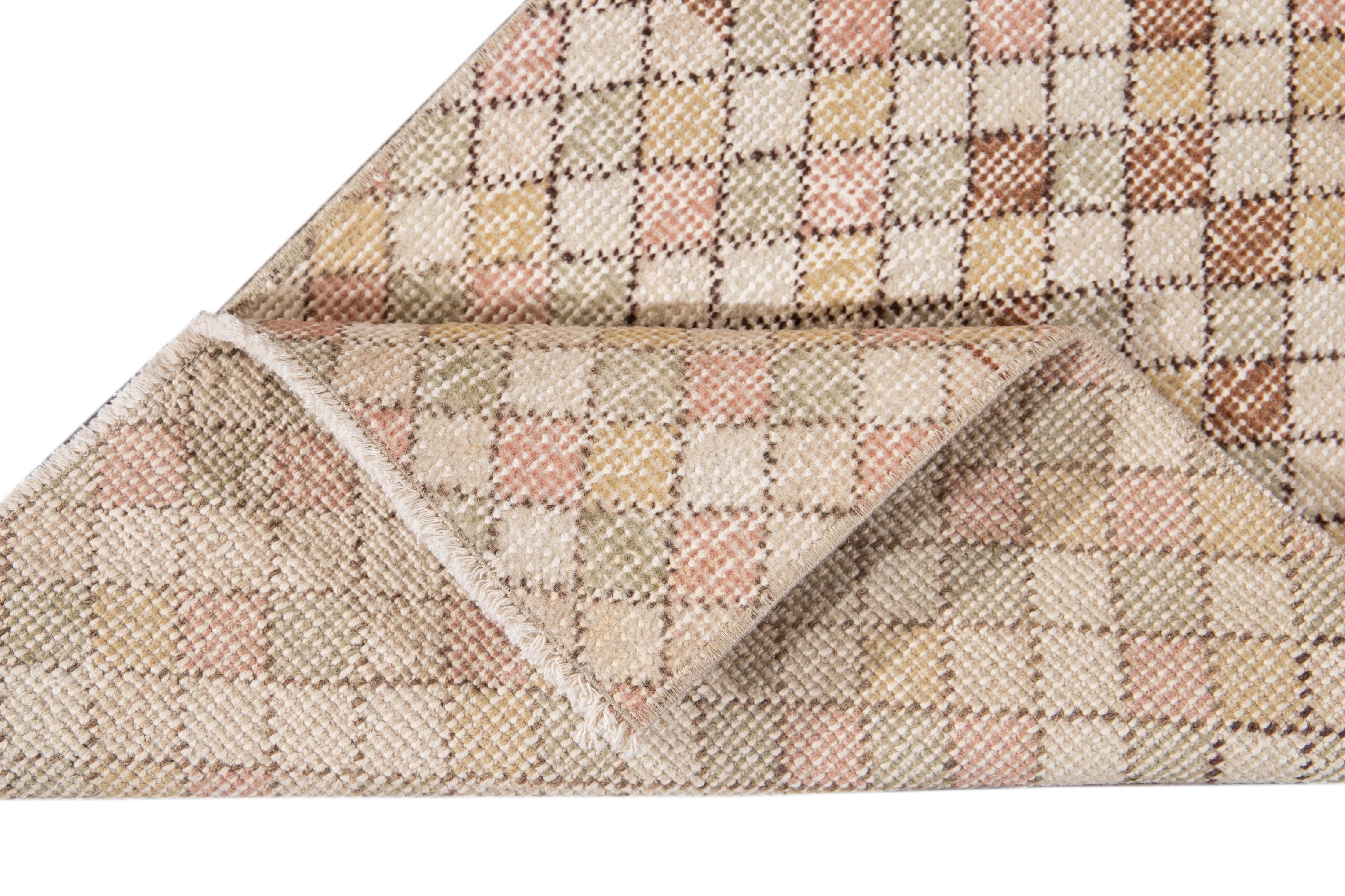 Art déco-Wollteppich im Vintage-Stil (Afrikanisch) im Angebot