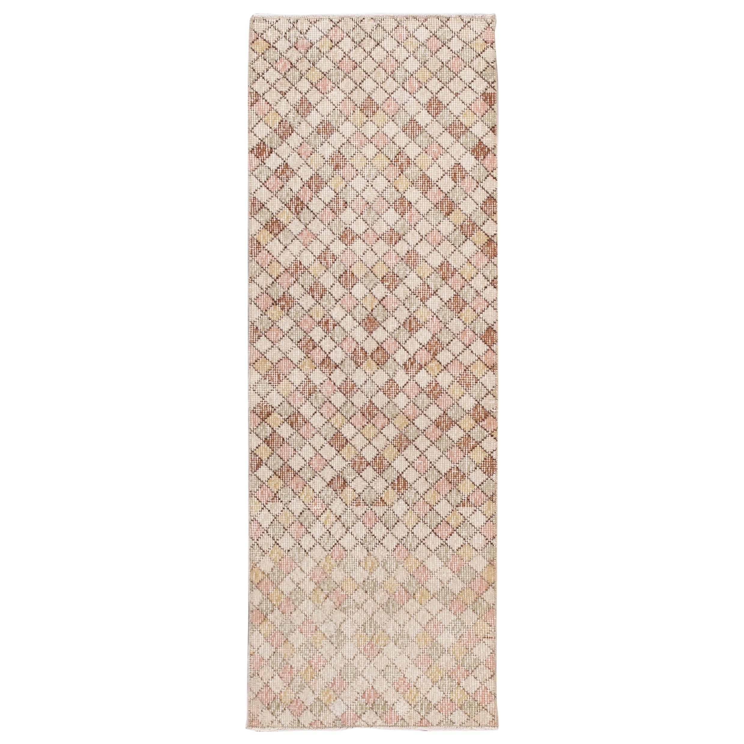 Piccolo tappeto in lana Art Deco vintage