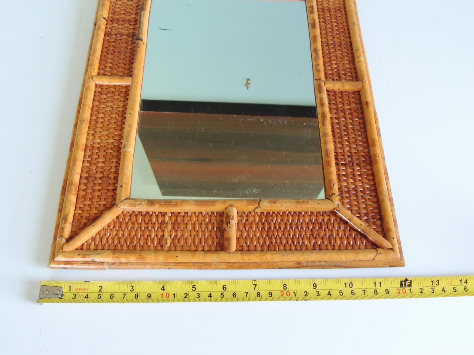 vintage bamboo mirror