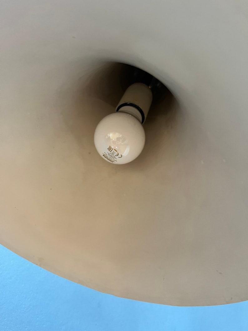Small Vintage Beige Witch Hat Hanging Lamp, 1970s In Excellent Condition For Sale In ROTTERDAM, ZH