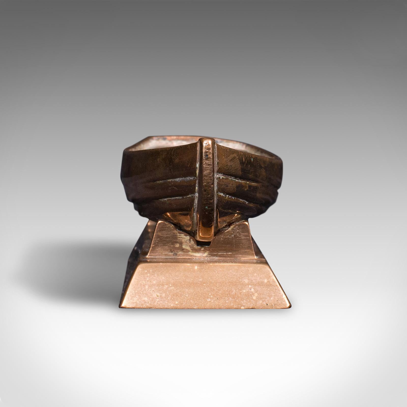 Vintage Boot, Kontinental, Bronze, Schreibtisch, Verzierung, Dekoratives Münztablett (20. Jahrhundert) im Angebot