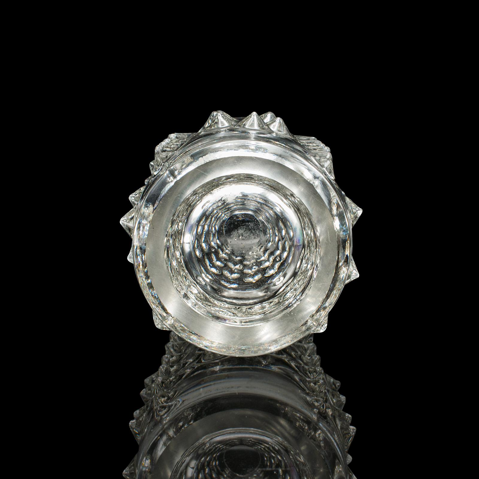 Vetro Piccolo vaso da fiori boemo d'epoca, ceco, vetro artistico, manica di pose, Circa 1970 in vendita