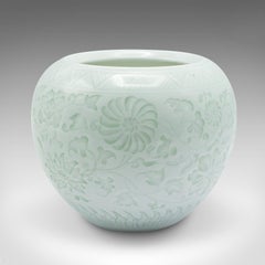 Small Vintage Bowl Vase, Chinese, Ceramic, Decorative Urn, Art Deco, Circa 1930