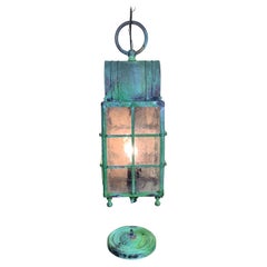 Small Vintage Brass Hanging Lantern