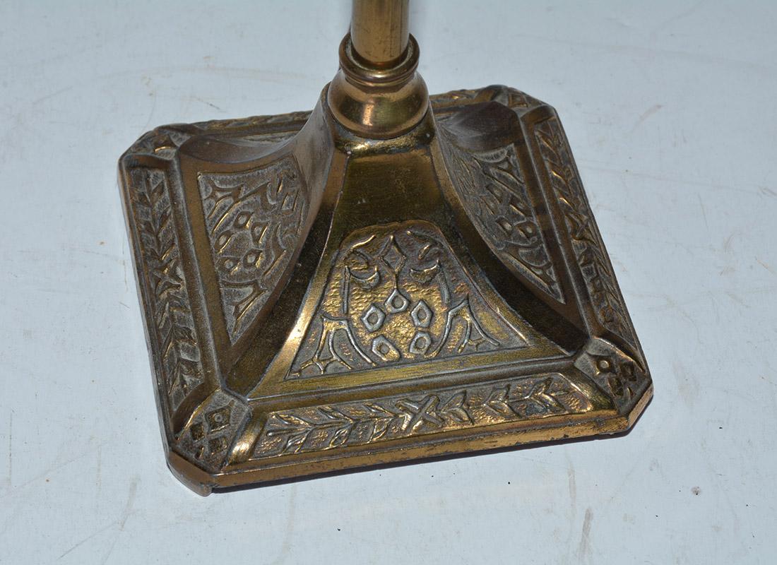 Art Deco Small Vintage Bronze Table Lamp